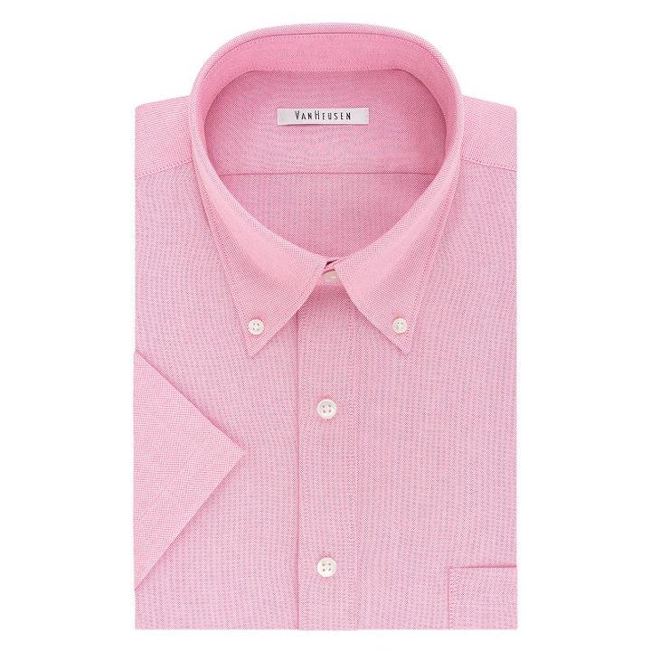 Men's Van Heusen Regular-fit Wrinkle-free Dress Shirt, Size: M 15.5-16, Pink Other