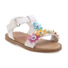 Rugged Bear Floral Toddler Girls' Sandals, Size: 5 T, White