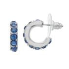 Simply Vera Vera Wang Simulated Crystal Nickel Free C-hoop Earrings, Women's, Blue