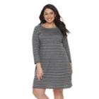Plus Size Sonoma Goods For Life&trade; Stripe T-shirt Dress, Women's, Size: 1xl, Oxford