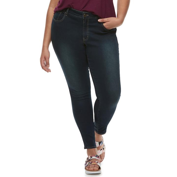 Plus Size Juniors' Plus So&reg; Low Rise Jeggings, Teens, Size: 20, Blue