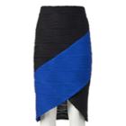 Women's Double Click Wavy Colorblock Skirt, Size: Medium, Oxford