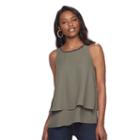 Women's Juicy Couture Layered Tank, Size: Xl, Med Green