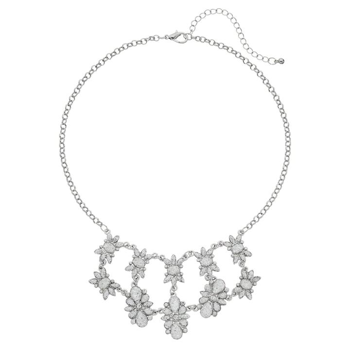 Mudd&reg; Geometric Statement Necklace, Women's, Silver