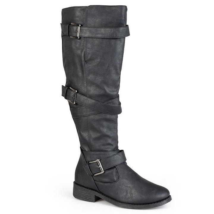 Journee Collection Jagger Womens Strappy Riding Boots, Women's, Size: 6, Black