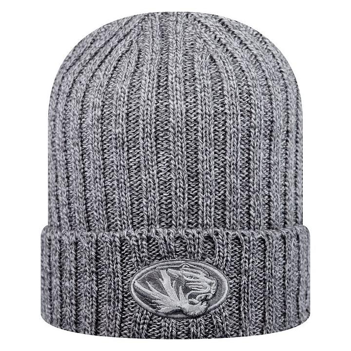 Top Of The World, Adult Missouri Tigers Two Below Beanie, Med Grey