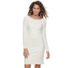 Women's Jennifer Lopez Metallic Boucle Sheath Dress, Size: Xs, White Oth