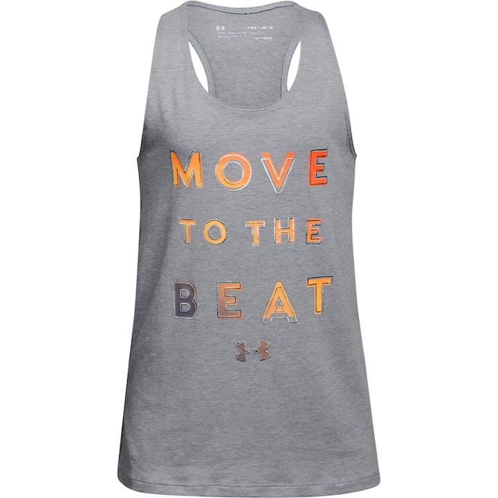 Girls 7-16 Under Armour Move To The Beat Tank Top, Size: Xl, Med Grey