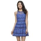 Juniors' Up By Ultra Pink Crochet A-line Dress, Girl's, Size: Small, Brt Blue