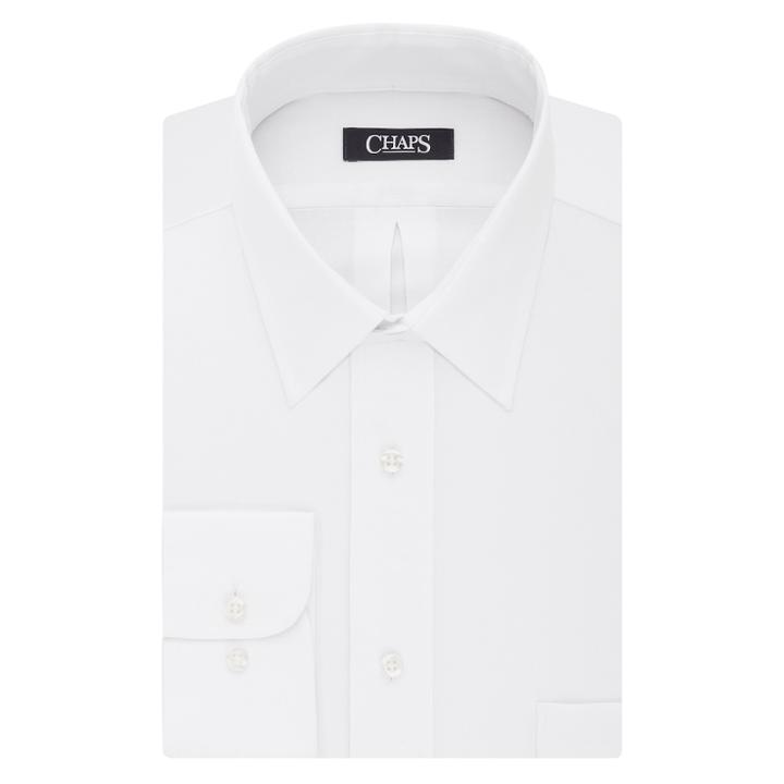 Big & Tall Chaps Regular-fit Stretch-collar Wrinkle-free Dress Shirt, Men's, Size: 22 34/5b, White