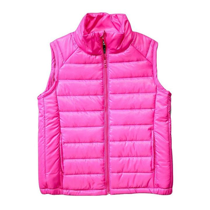 Girls Plus Size French Toast Puffer Vest, Girl's, Size: 14-16 Plus, Med Pink