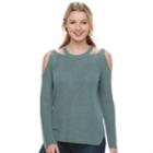Juniors' Pink Republic Cold-shoulder Sweater, Teens, Size: Medium, Dark Green
