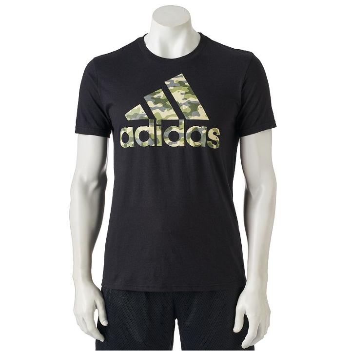 Men's Adidas Camouflage Logo Tee, Size: Xl, Black