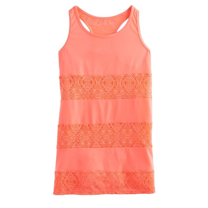 Girls 7-16 So&reg; Crotcheted Cover-up Tank Top, Size: 7-8, Med Orange