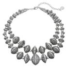 Dana Buchman Textured Beaded Double Strand Necklace, Women's, Silver