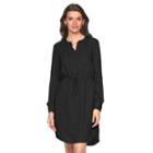 Women's Apt. 9&reg; Crepe Shirt Dress, Size: 14, Black
