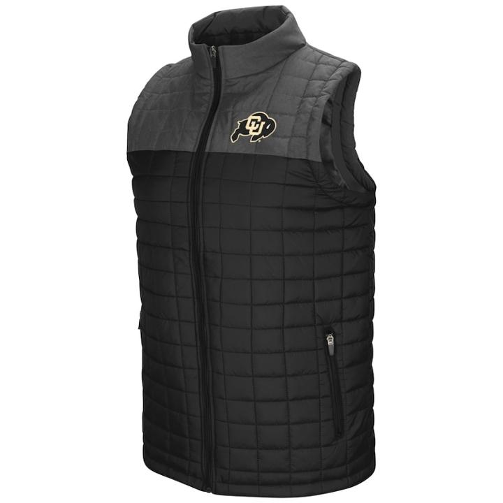 Men's Colorado Buffaloes Amplitude Puffer Vest, Size: Small, Black