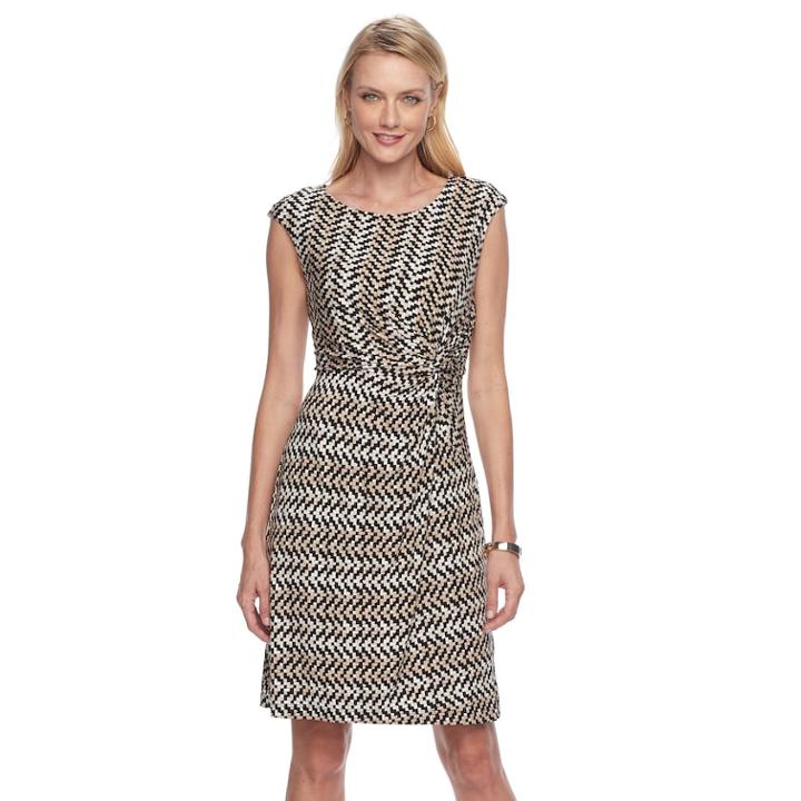 Women's Dana Buchman Twist-front Dress, Size: Small, Lt Beige