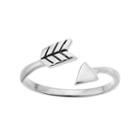 Primrose Sterling Silver Arrow Bypass Pinky Ring, Women's, Size: 4, Grey