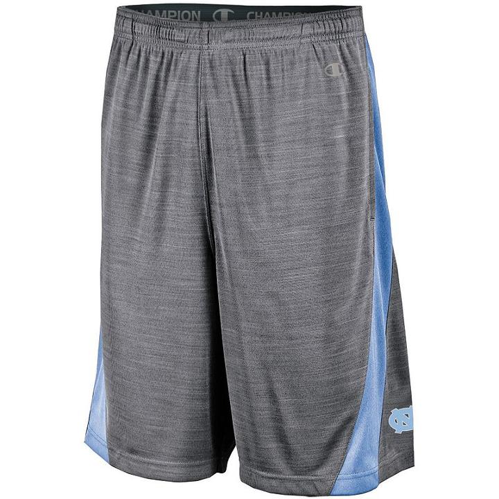 Men's Champion North Carolina Tar Heels Boosted Stripe Shorts, Size: Xxl, Grey