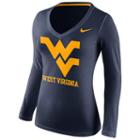 Women's Nike West Virginia Mountaineers Wordmark Tee, Size: Medium, Blue (navy)