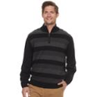 Men's Haggar Regular-fit Birdseye Striped Sweater, Size: Xxl, Black