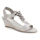 New York Transit Got Glass Women's Wedge Sandals, Size: Medium (8), Silver