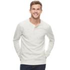 Men's Sonoma Goods For Life&trade; Slim-fit Soft-touch Stretch Thermal Henley, Size: Medium, Light Grey