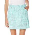 Women's Grand Slam Performance Marble Printed Golf Skort, Size: Small, Turquoise/blue (turq/aqua)