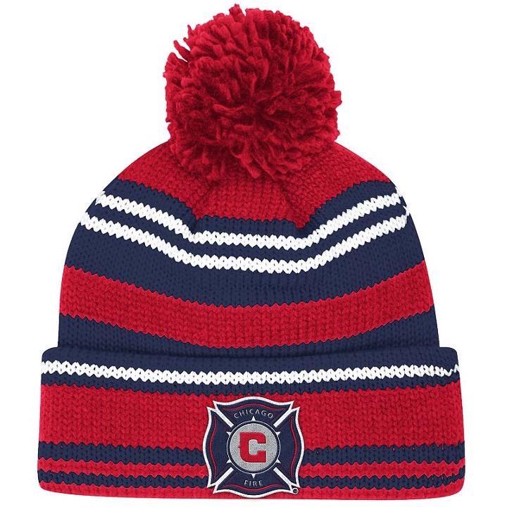 Adult Adidas Chicago Fire Retro Cuffed Beanie, Red