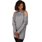 Women's Soybu Peek Long Sleeve Tunic, Size: Medium, Med Grey
