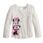 Disney's Minnie Mouse Girls 4-10 Love Minnie Glittery Graphic Tee By Jumping Beans&reg;, Size: 4, Natural