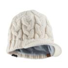 Women's Adidas Crystal Chunky Cable Knit Brimmer Beanie, White