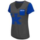 Women's Campus Heritage Kentucky Wildcats Pocket V-neck Tee, Size: Medium, Med Blue