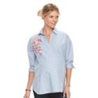 Maternity A:glow Embroidered Shirt, Women's, Size: M-mat, Blue (navy)