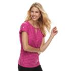 Women's Dana Buchman Textured Metal Accent Top, Size: Small, Med Pink