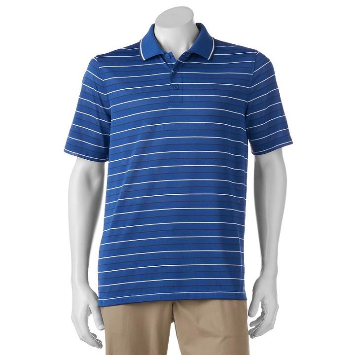Men's Croft & Barrow&reg; Classic-fit Striped Mesh Performance Polo, Size: Xl, Blue