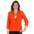 Women's Harve Benard Linen-blend Blazer, Size: 4, Med Red