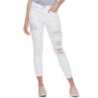 Juniors' Mudd&reg; Destructed Skinny Ankle Jeans, Teens, Size: 17, White