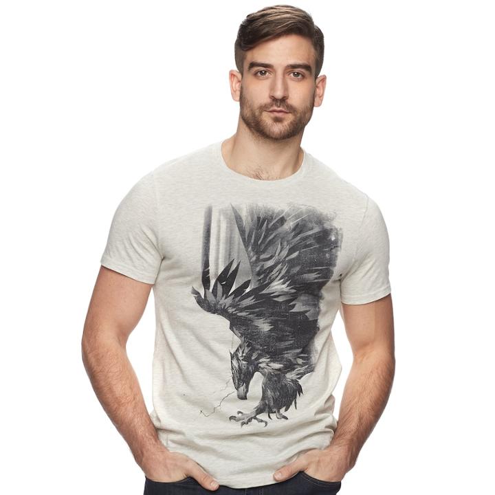 Men's Apt. 9&reg; Attack Eagle Graphic Tee, Size: Medium, Dark Grey