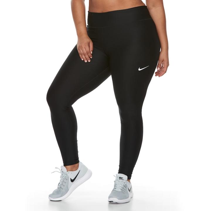 Plus Size Nike Power Tights, Women's, Size: 1xl, Grey (charcoal)