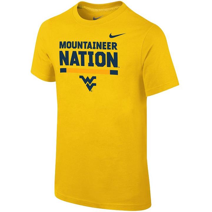 Boys 8-20 Nike West Virginia Mountaineers Local Verbiage Tee, Size: S 8, Gold