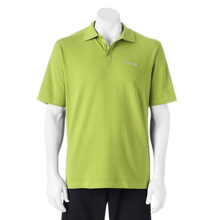 Men's Columbia Omni-wick Cottonwood Canyon Polo, Size: Xl, Green