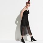 K/lab Mesh Slip Dress, Teens, Size: Medium, Black