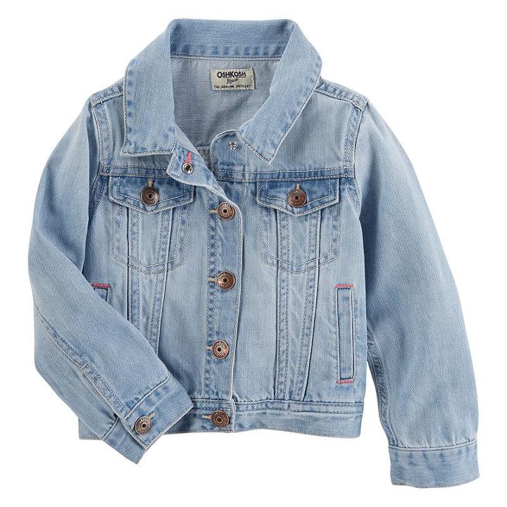 Girls 4-12 Oshkosh B'gosh&reg; Classic Denim Jacket, Size: 5, Blue Other