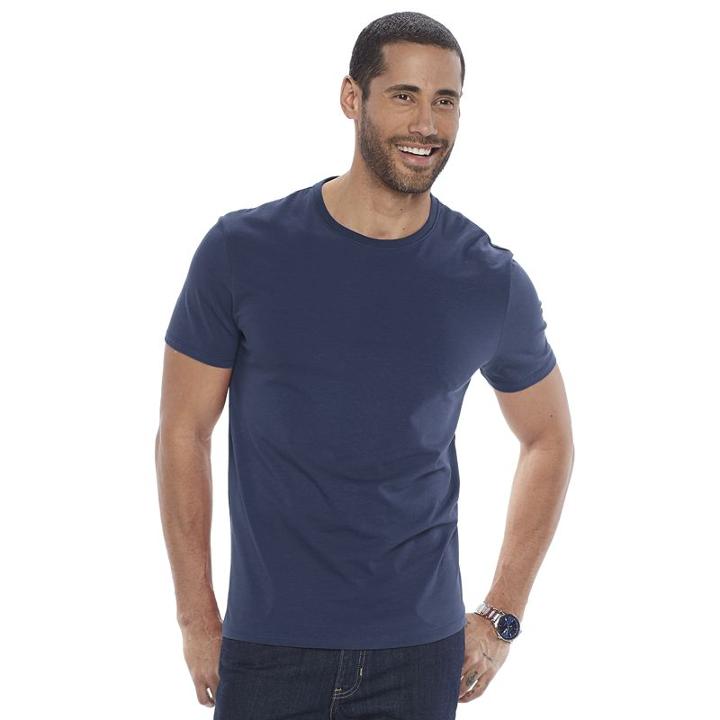 Apt. 9, Men's Solid Tee, Size: Large, Dark Blue