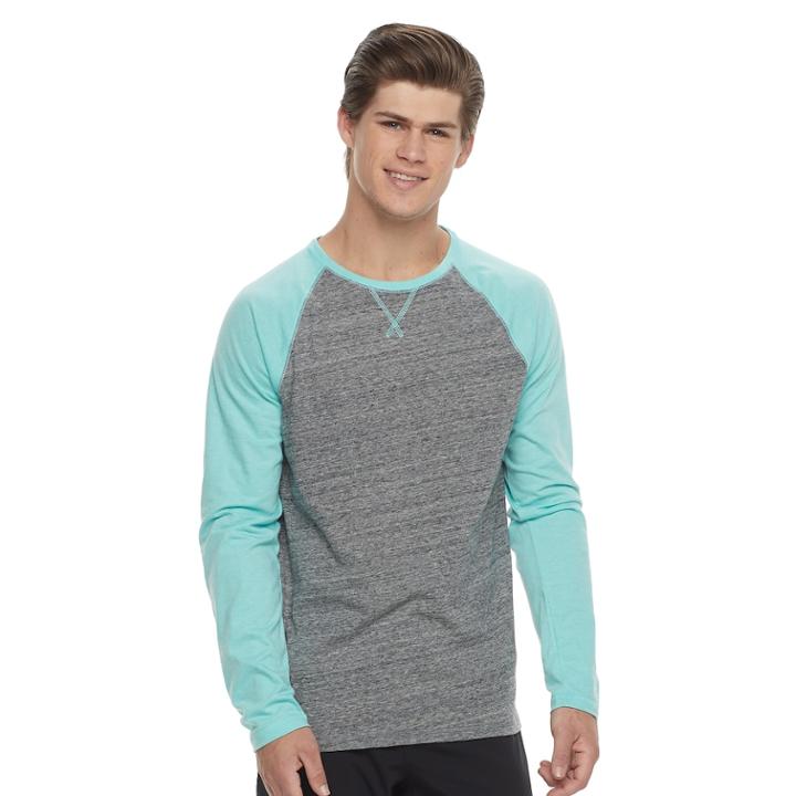 Men's Urban Pipeline Ultimate Baseball Tee, Size: Medium, Turquoise/blue (turq/aqua)