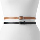 Women's Sonoma Goods For Life&trade; 2-for-1 Skinny Belt Set, Size: Large, Oxford