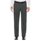 Big & Tall Savane Straight-fit Stretch Crosshatch Pleated Dress Pants, Men's, Size: 48x30, Dark Grey