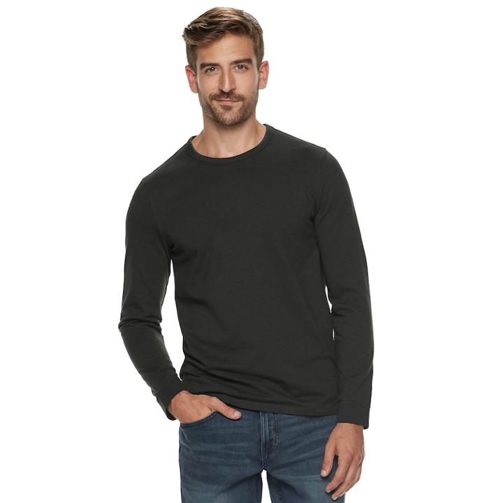 Men's Marc Anthony Slim-fit Knit Terry Crewneck Tee, Size: Large, Green